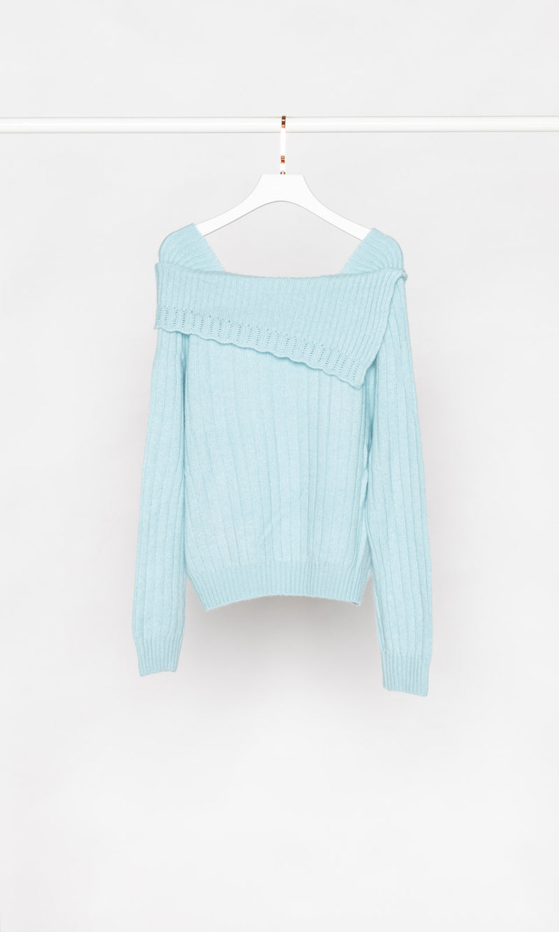 Drop Shoulder Cable Knit Sweater