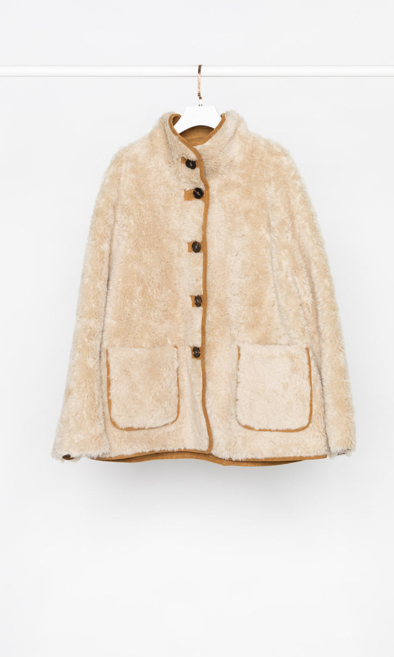 Reversible Suede and Sherpa Jacket