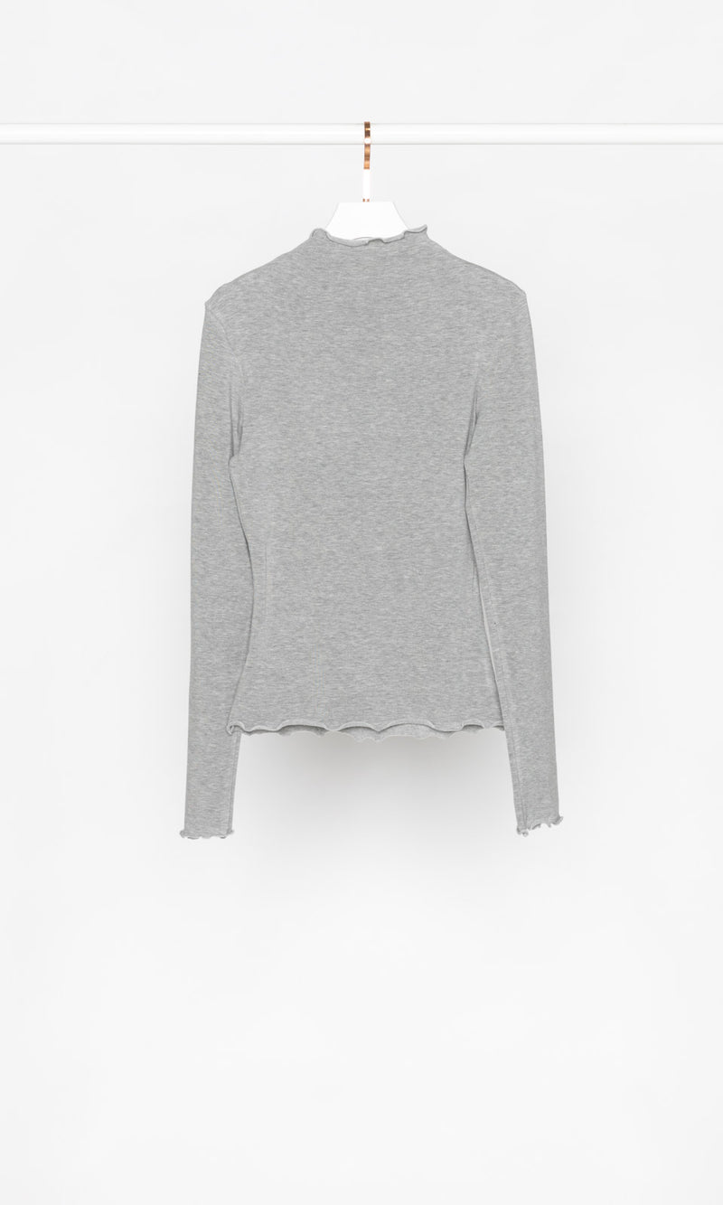 Fleece Lining Funnel Neck Fitted Top