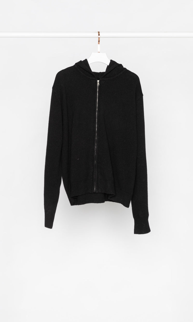 Zip-up Knit Hoodie