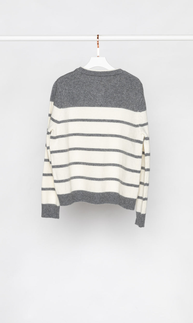 Planet Logo Big Stripe Cardigan