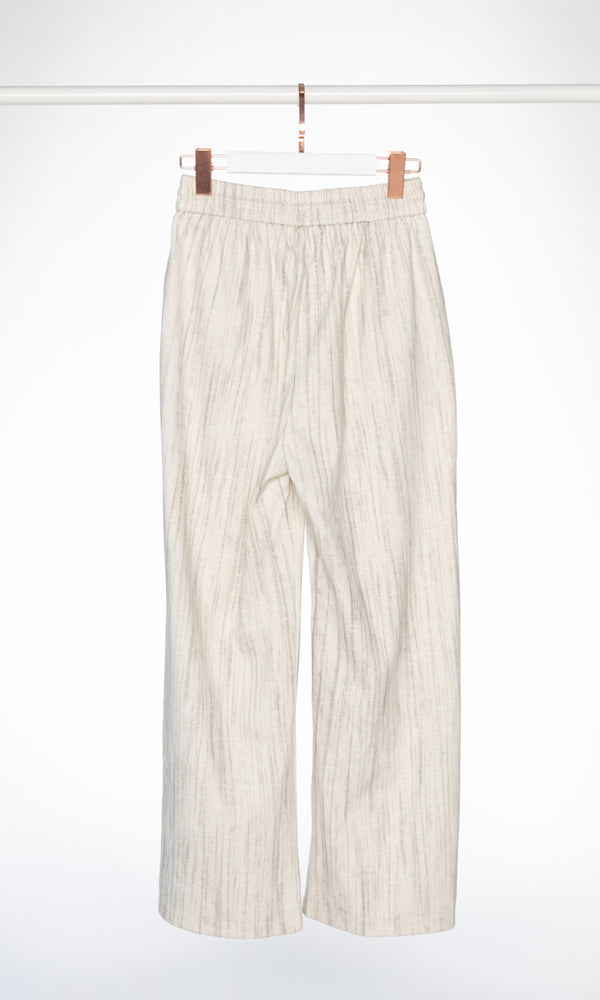 Stripe Pattern Wide Leg Pants