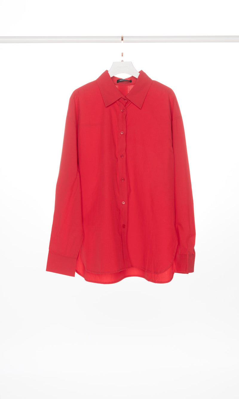 Solid Color Oversized Shirt