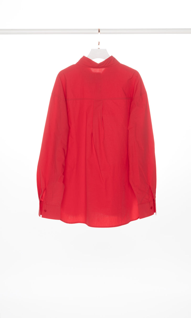 Solid Color Oversized Shirt
