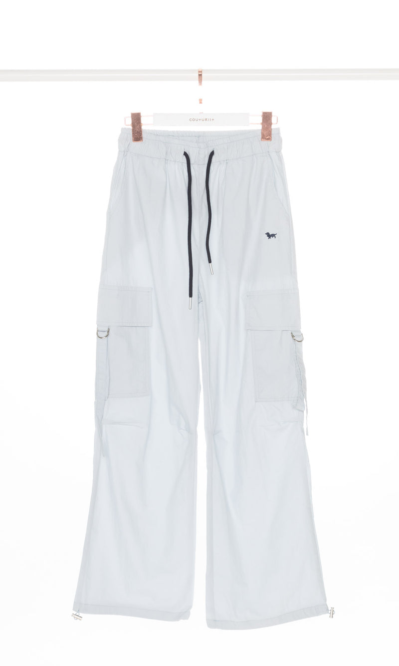 Contrasting Drawstring Cargo Pants