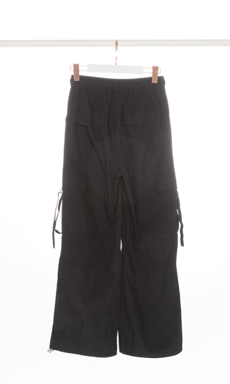 Contrasting Drawstring Cargo Pants