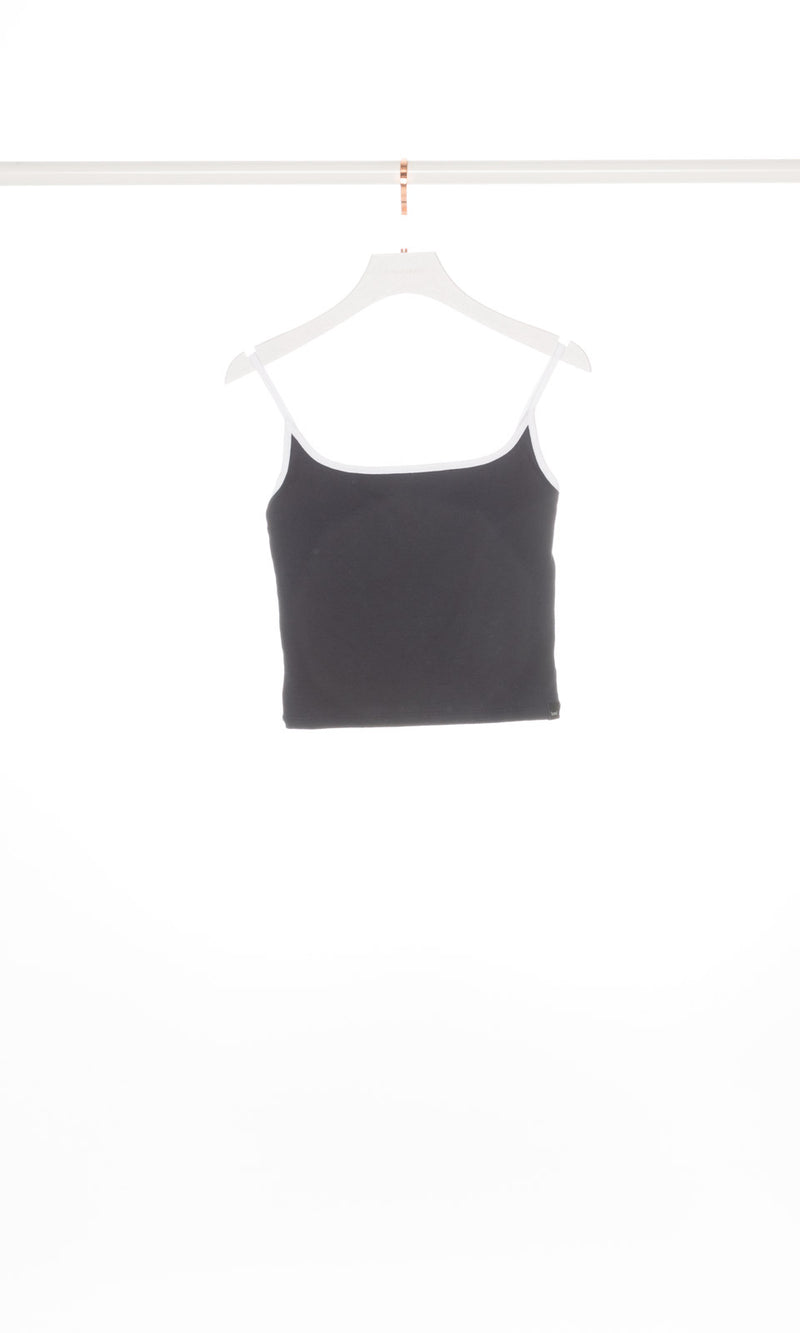 Contrasting Edges Cami Crop Tank