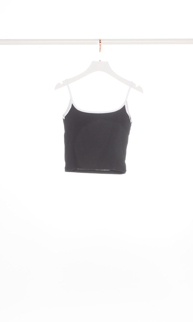 Contrasting Edges Cami Crop Tank