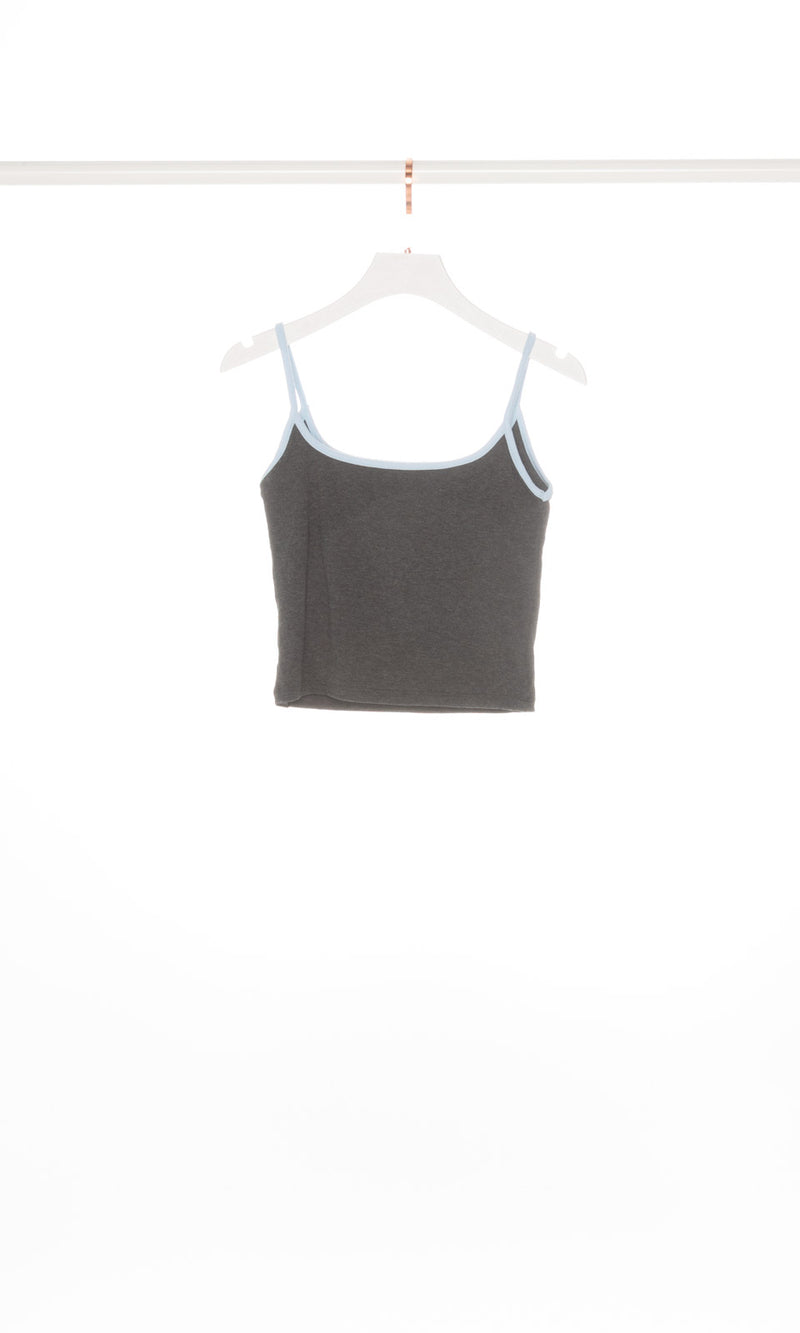 Contrasting Edges Cami Crop Tank