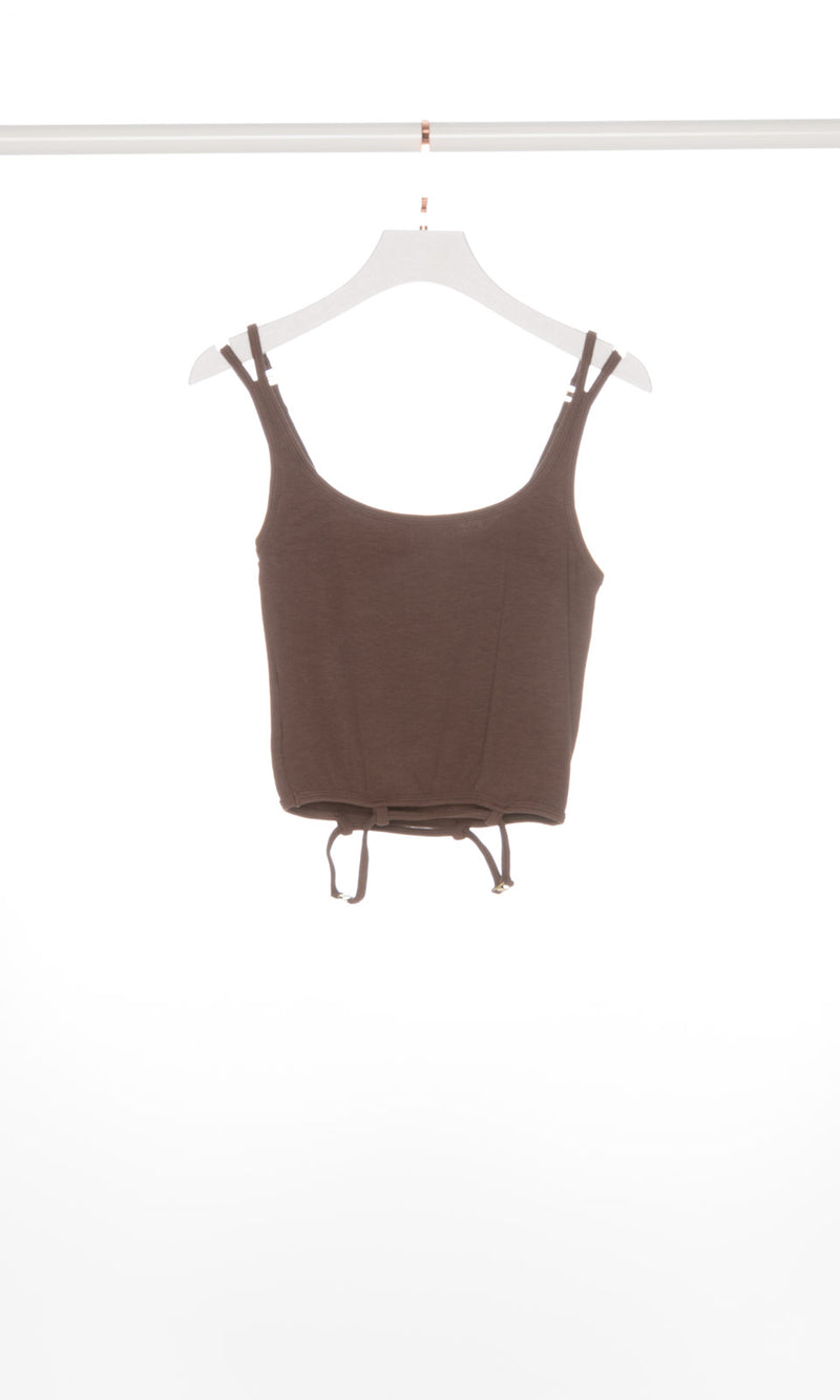 Double Straps U-neck Tank