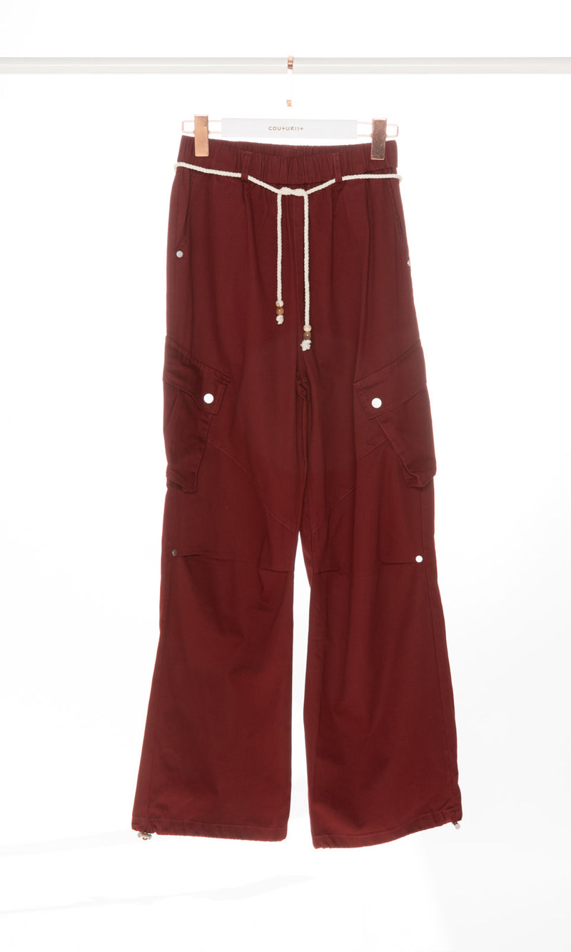 Cargo Pants with White Waist Belt