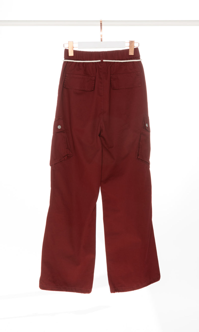 Cargo Pants with White Waist Belt