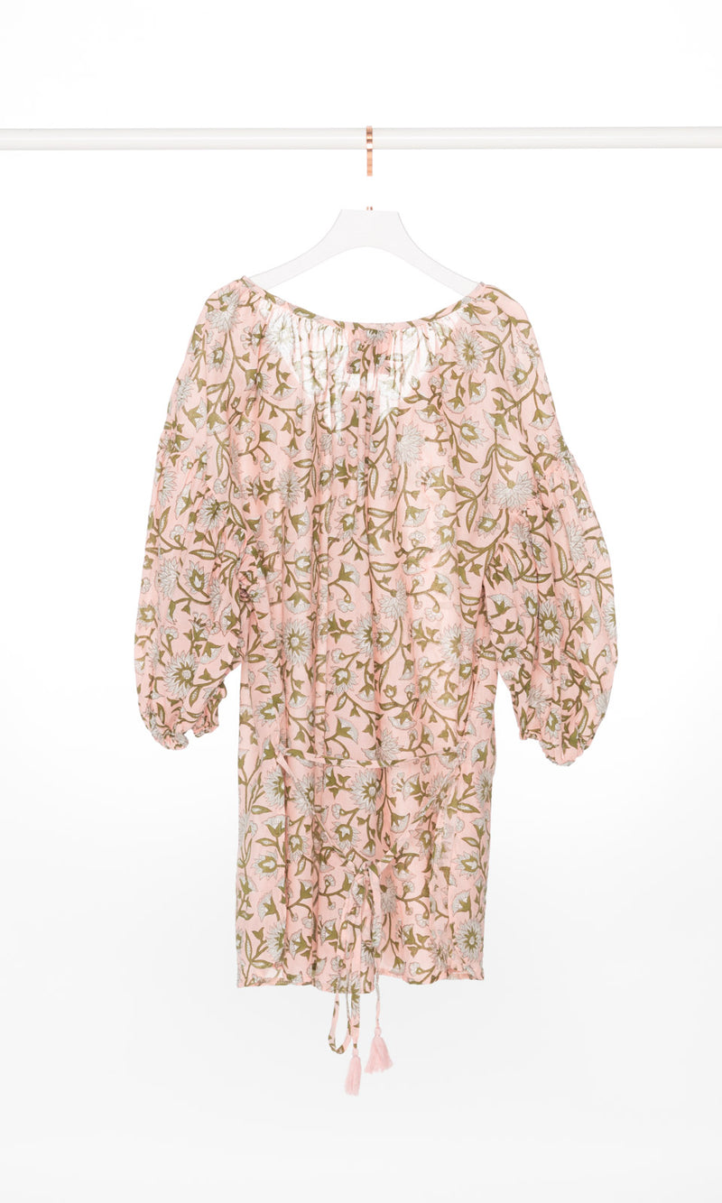 Balloon Mid Sleeves Button Up Top