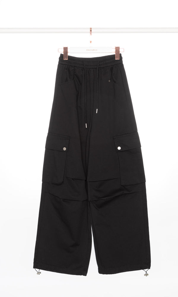 Wide Leg Cargo Pants with Studs