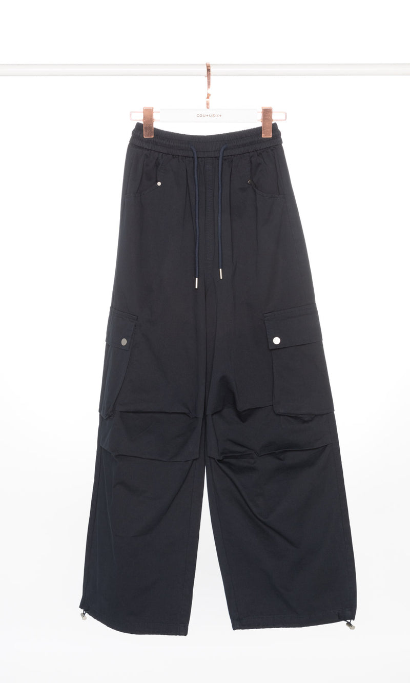 Wide Leg Cargo Pants with Studs