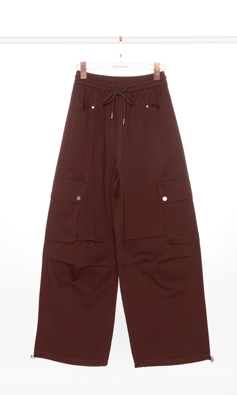 Wide Leg Cargo Pants with Studs