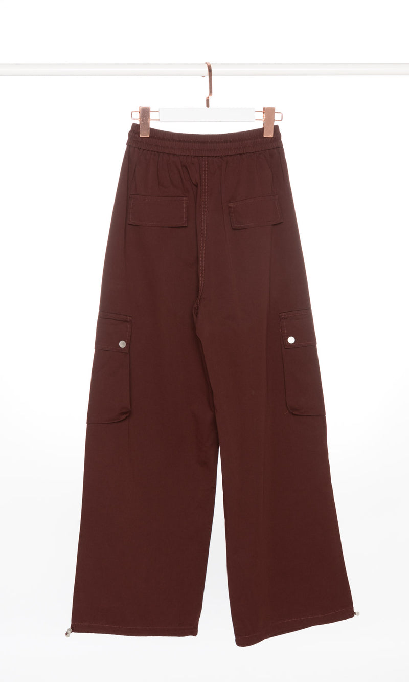 Wide Leg Cargo Pants with Studs