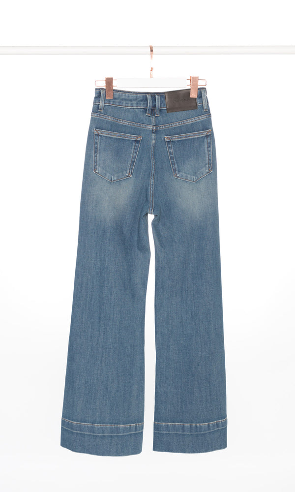 Wide Cuff Slight Flare Jeans