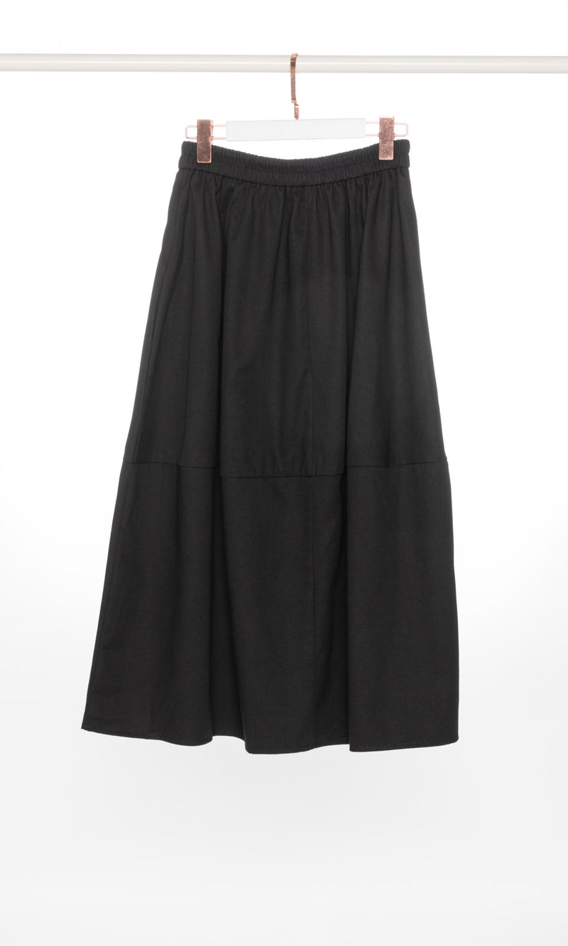 Flare Maxi Skirt with Drawstring