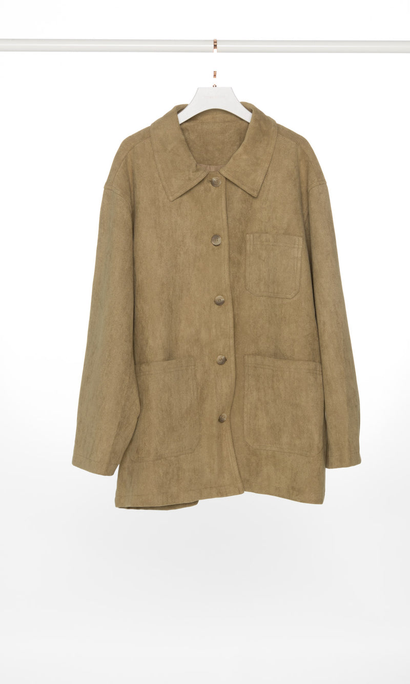 Oversized Suede with Pockets Coat
