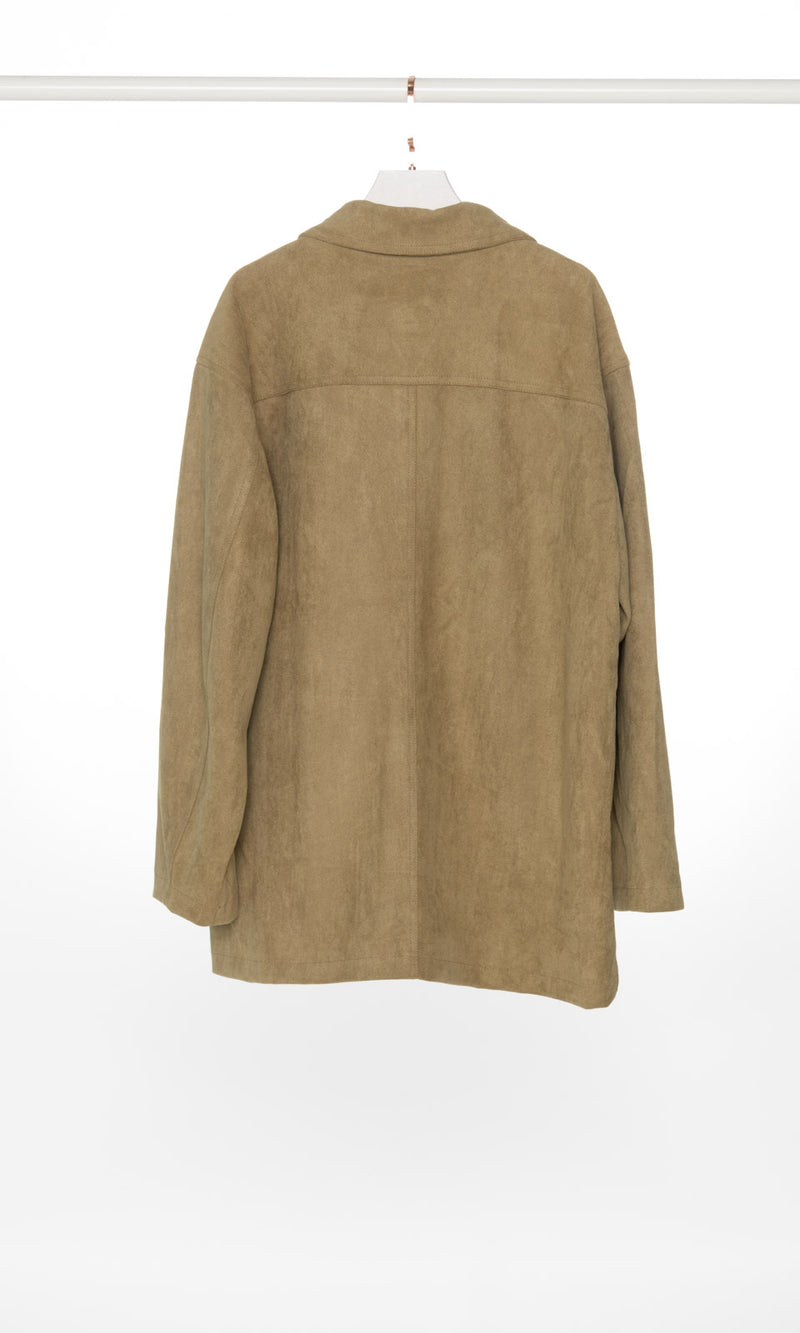 Oversized Suede with Pockets Coat
