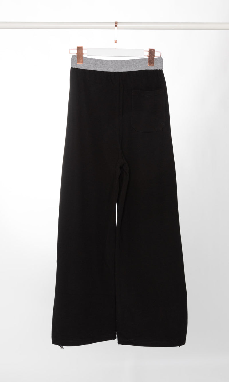 Contrasting Waistband Baggy Sweatpants