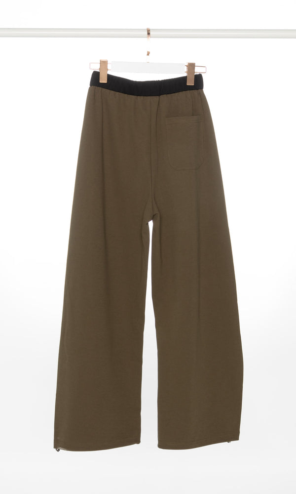 Contrasting Waistband Baggy Sweatpants
