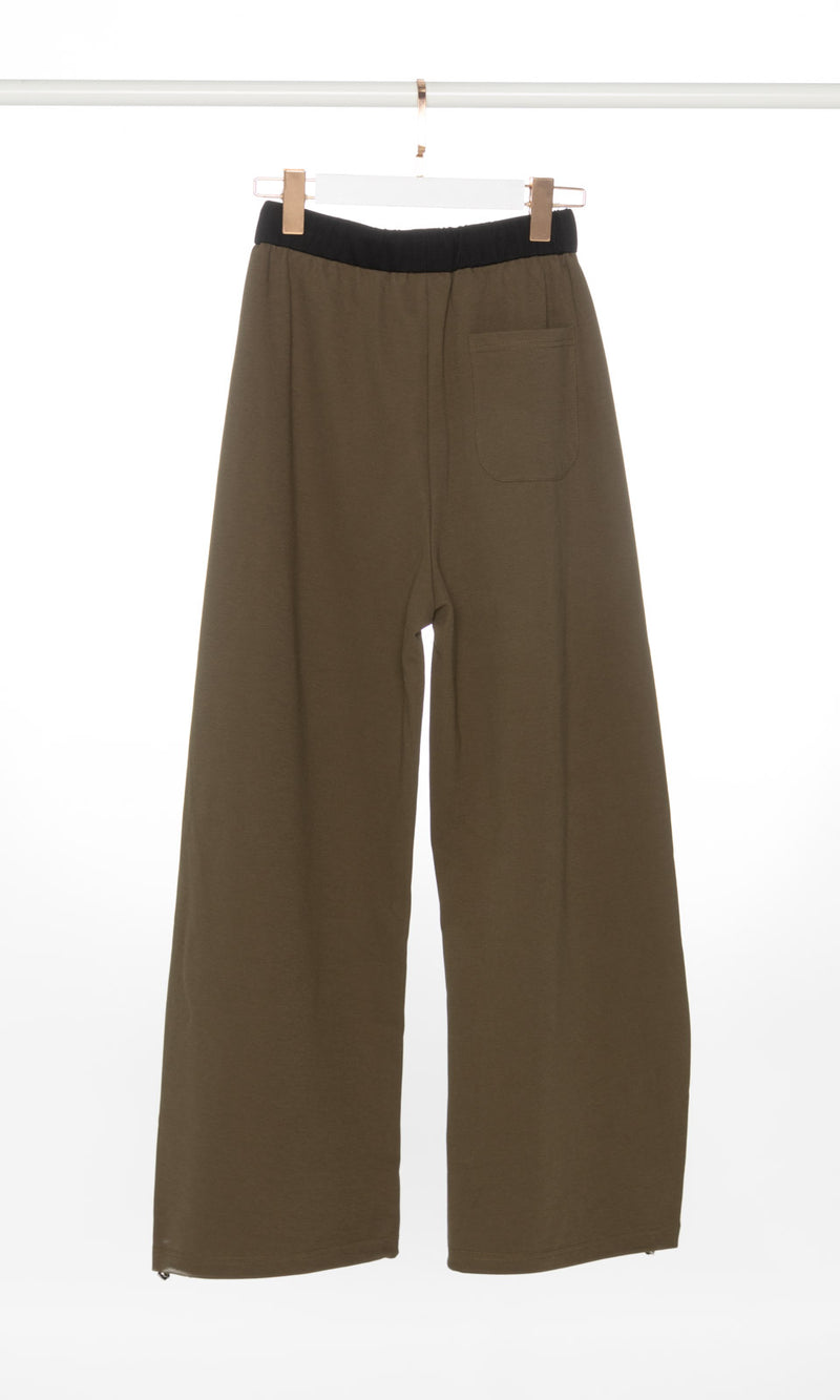 Contrasting Waistband Baggy Sweatpants