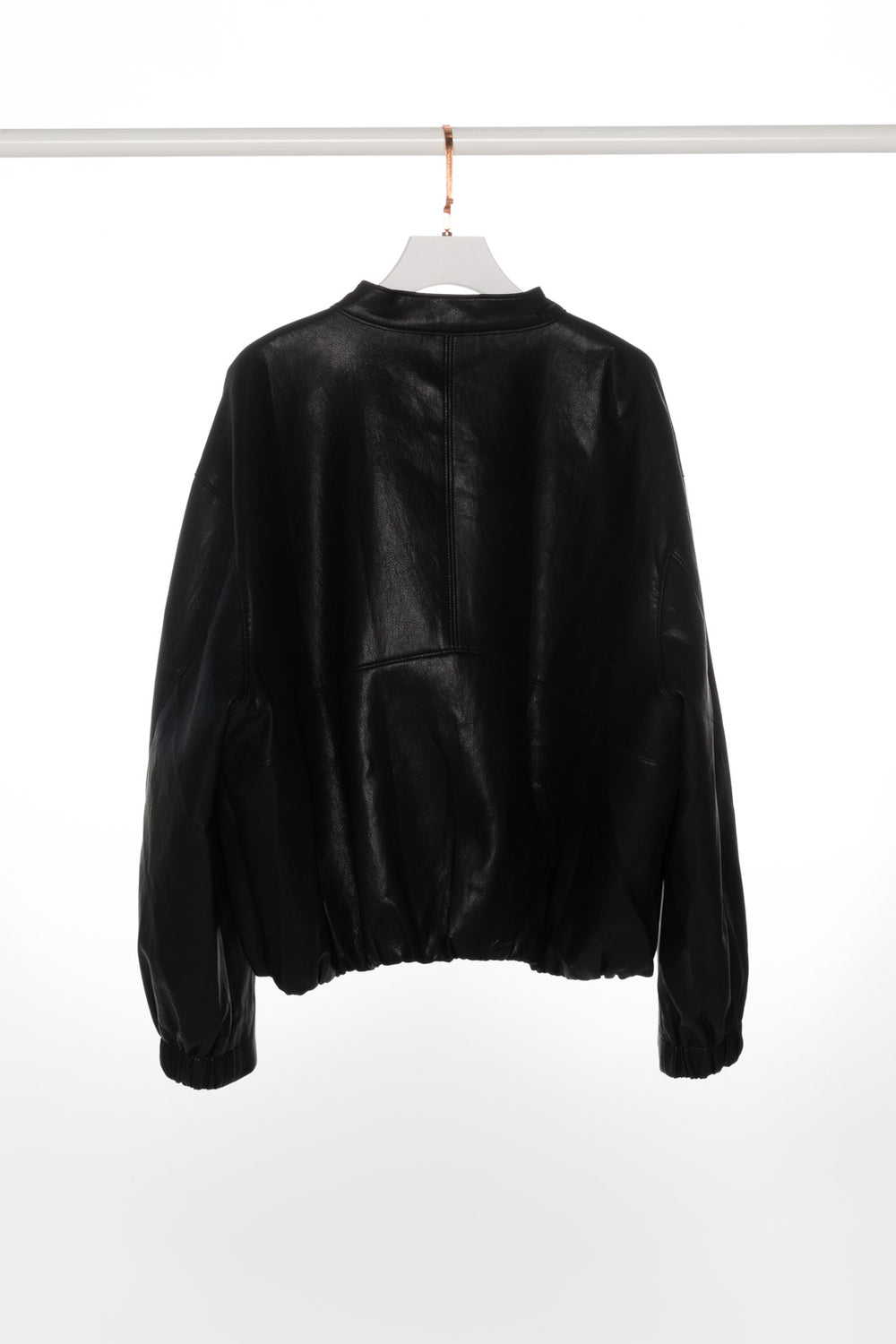 Zip Up Bomber Leather Jacket | Couturist