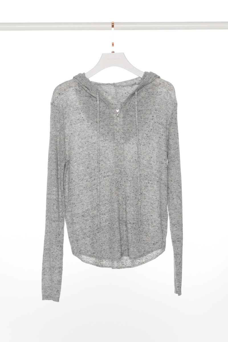 Zip Up Cardigan with Hood