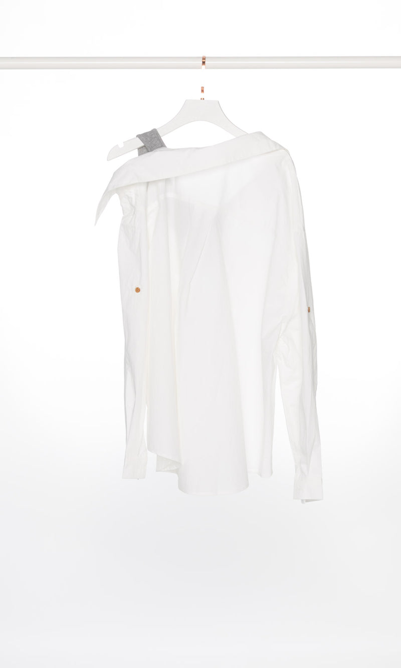 Drop Shoulder Shirt with Tank Strap