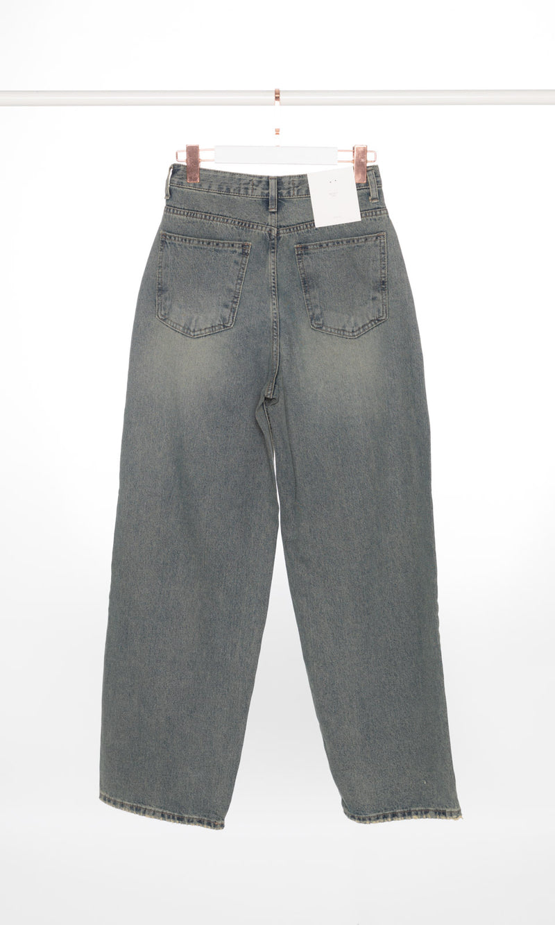 Washed Blue Baggy Jeans