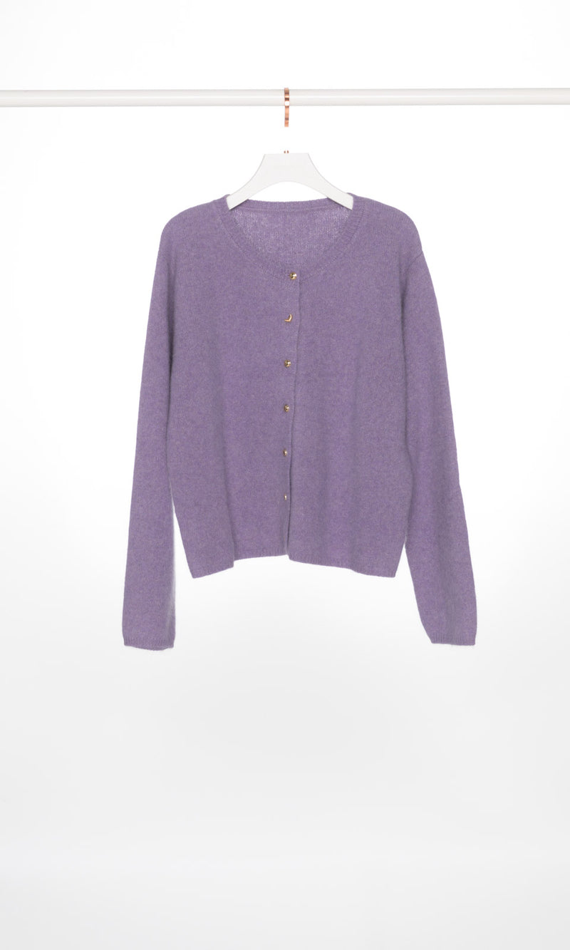 Gold Buttons Knit Cardigan
