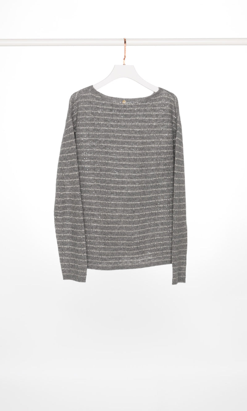 Oversized Stripe Knit Sweater