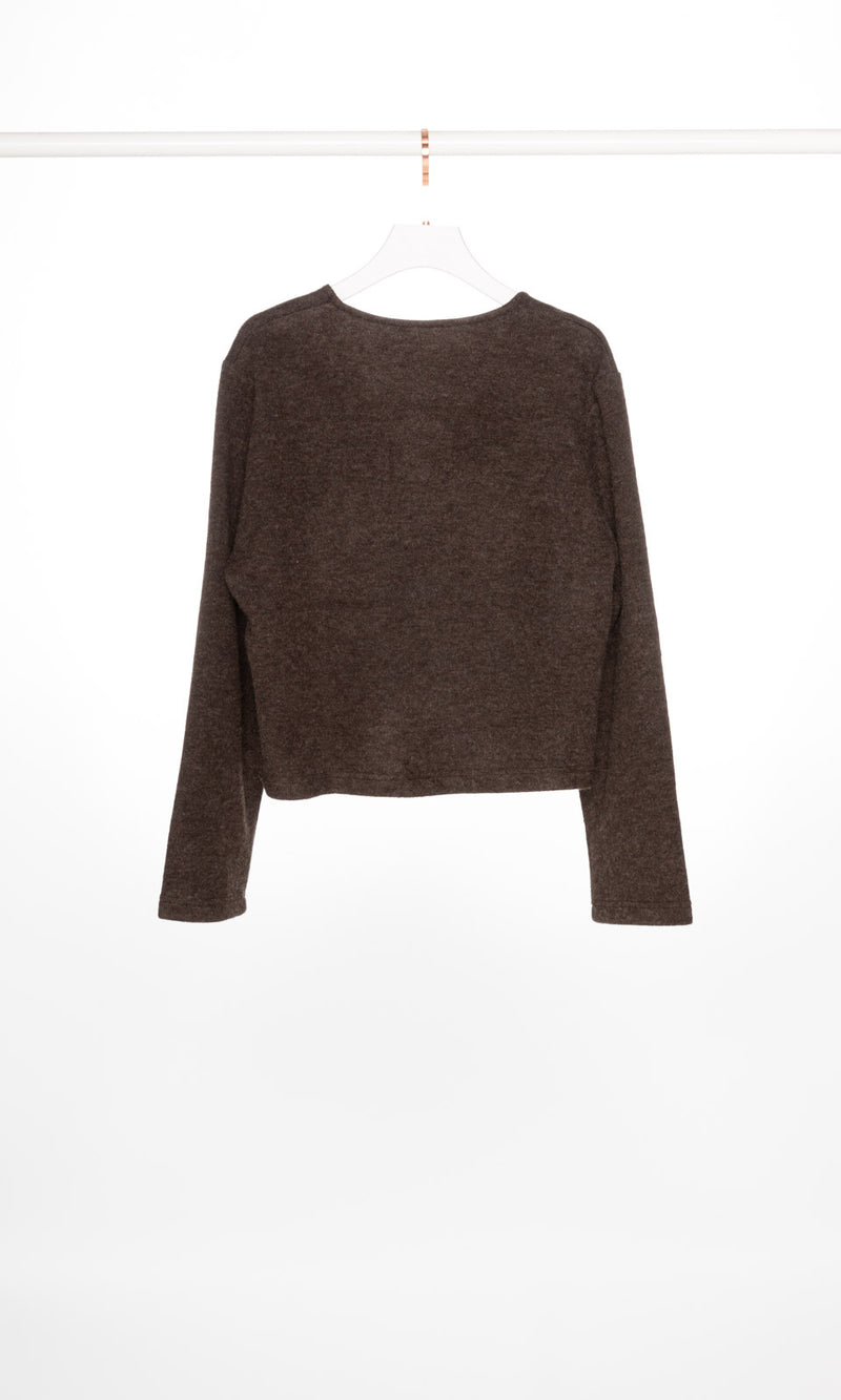 Front Pockets Knit Jacket