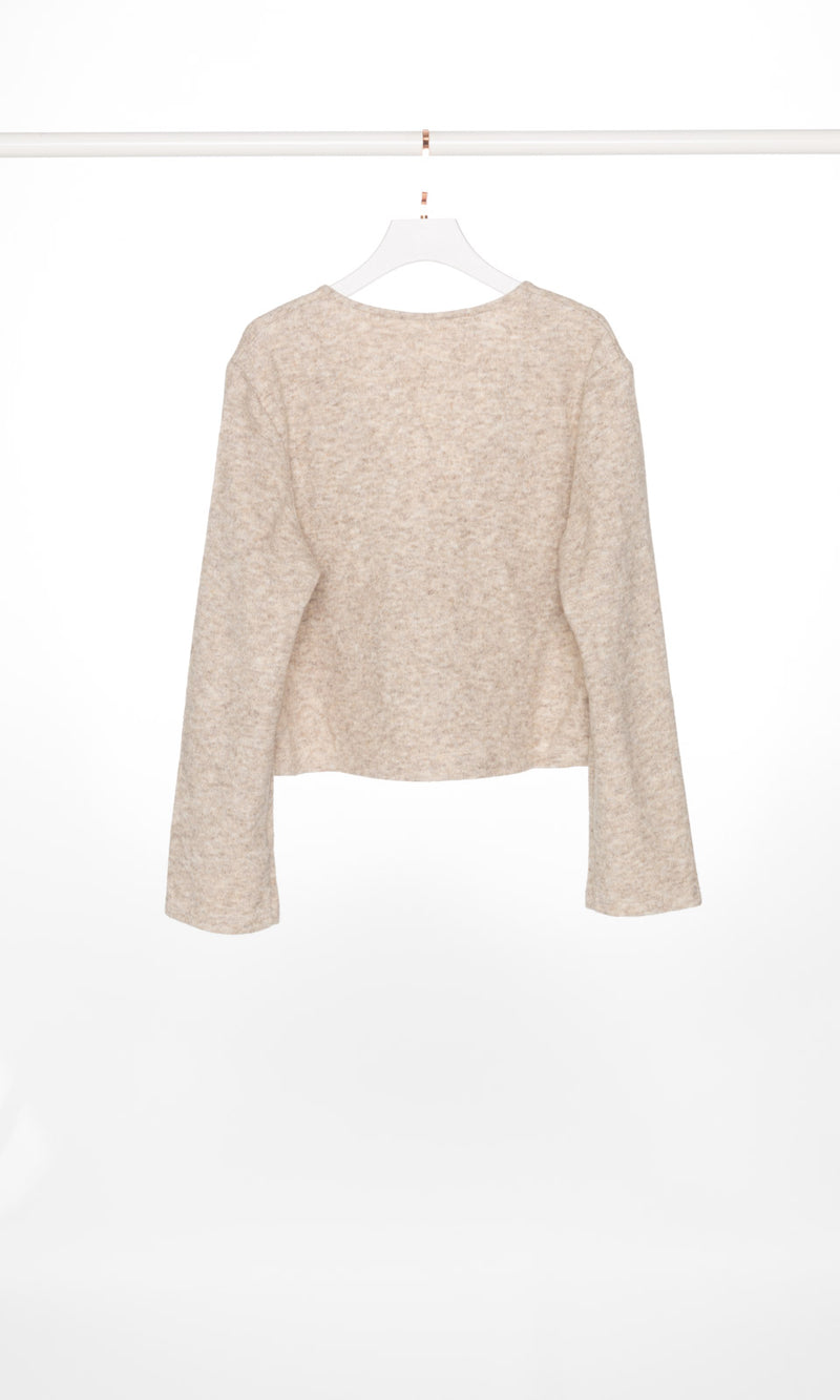 Front Pockets Knit Jacket
