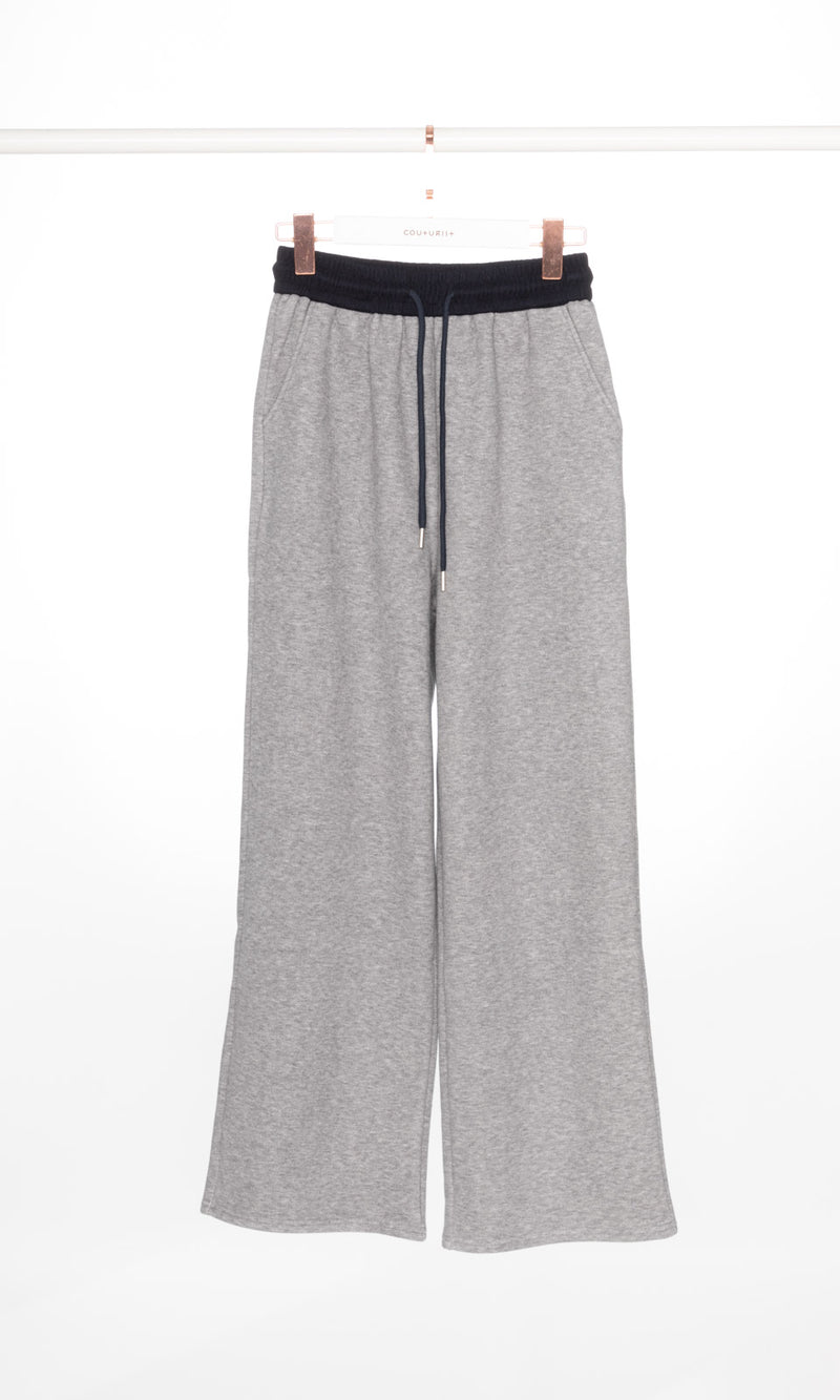 Contrasting Waistband Soft Fleece Sweatpants