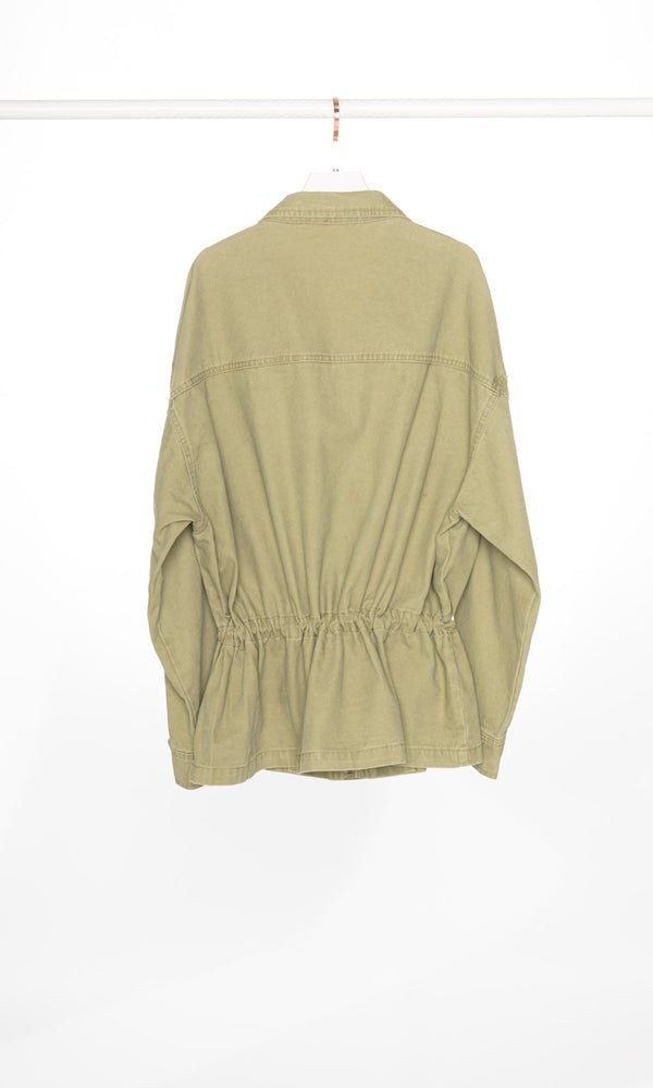 Waist Drawstring Workwear Jacket