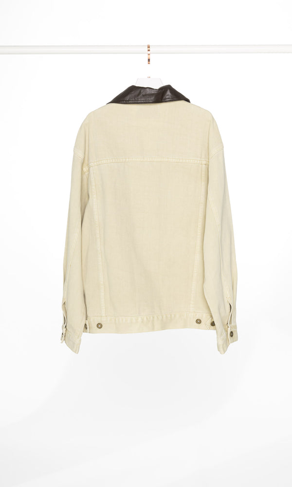 Brown Collar Oversized Utility Jacket
