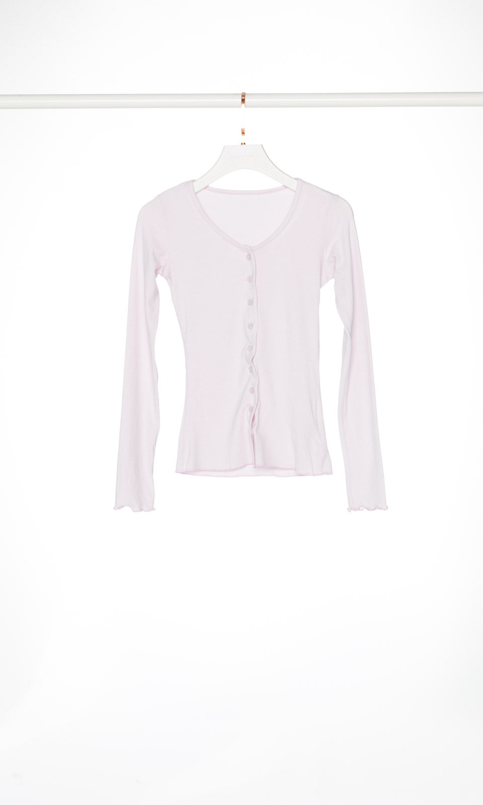 Button Up Round Neck Fitted Top | Couturist