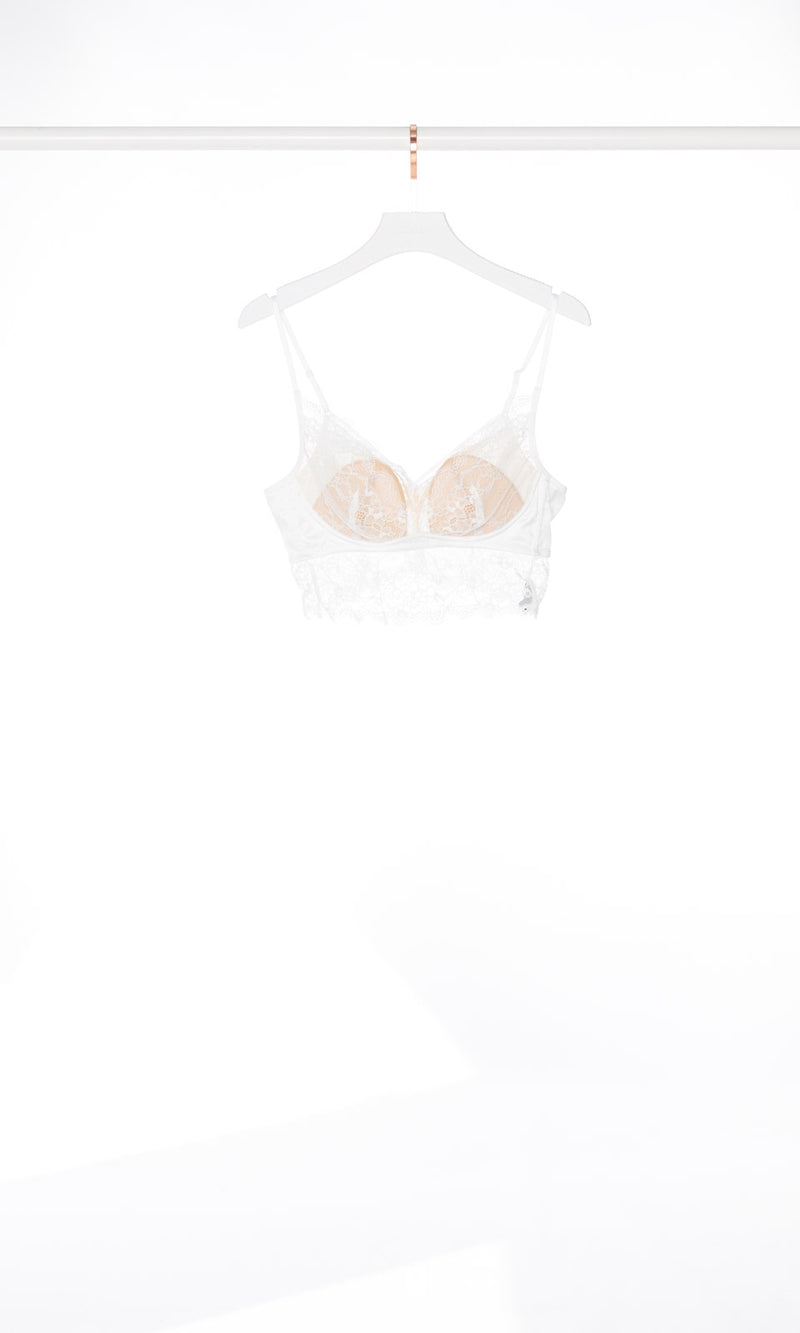 V-neck Lace Crop Bralette | Couturist