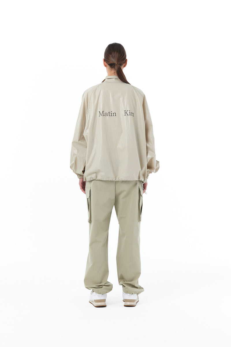 Matin Kim Logo Coating Jumper Beige