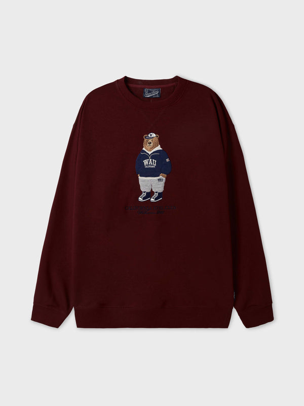 Steve Patch Sweatshirt Burgundy