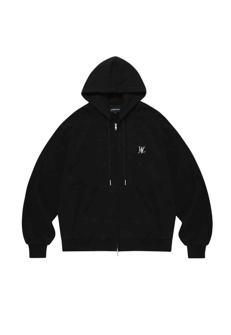 Signature Hood Zip-up Black