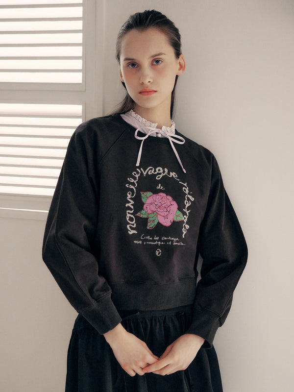 Rose Pigment Sweatshirt Black