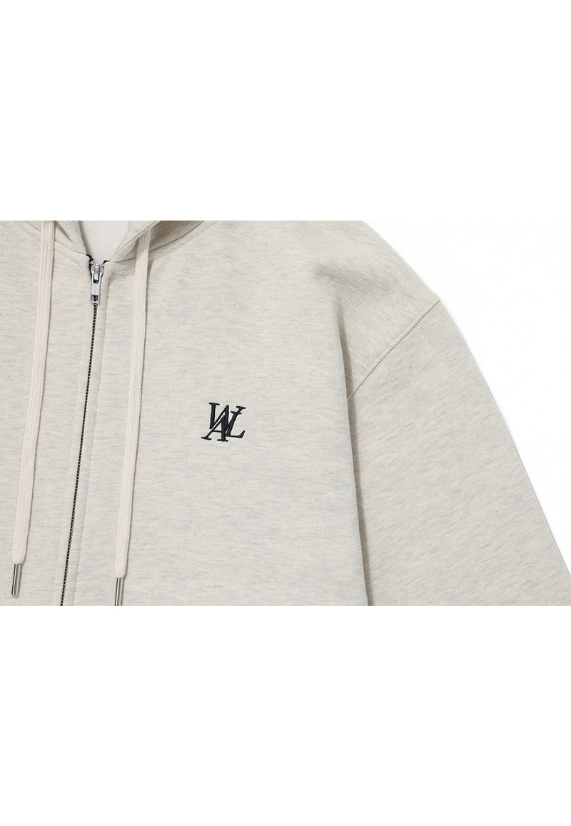 Signature Hood Zip-up Oatmeal