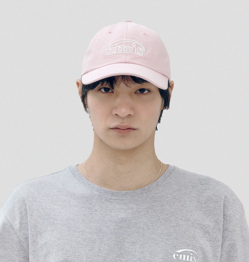 White Stitch Ball Cap Pink