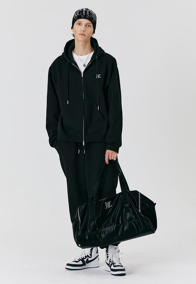 Signature Hood Zip-up Black