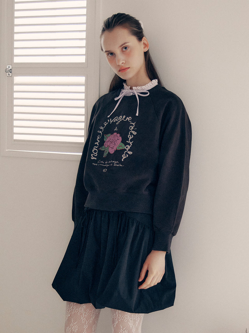 Rose Pigment Sweatshirt Black