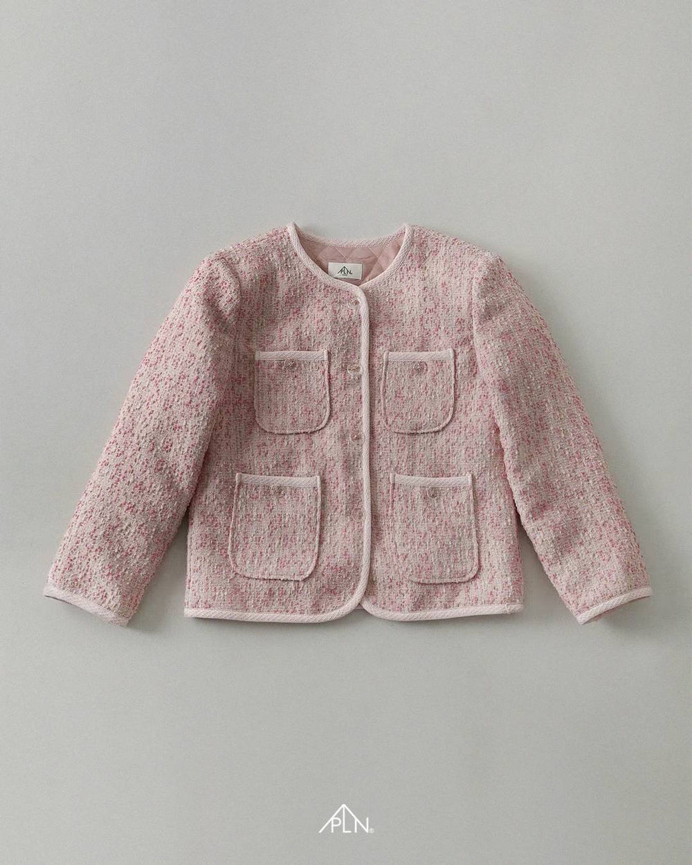 Oversized Pink Tweed Jacket Couturist